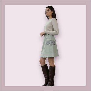 Adolfo Dominguez Khaki Mini Skirt